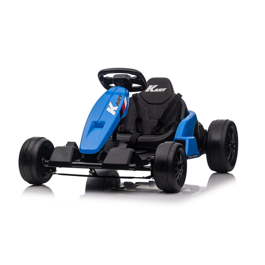 Top Driver Kart 24V Drift Electric Kids Ride on Go Kart - Blue