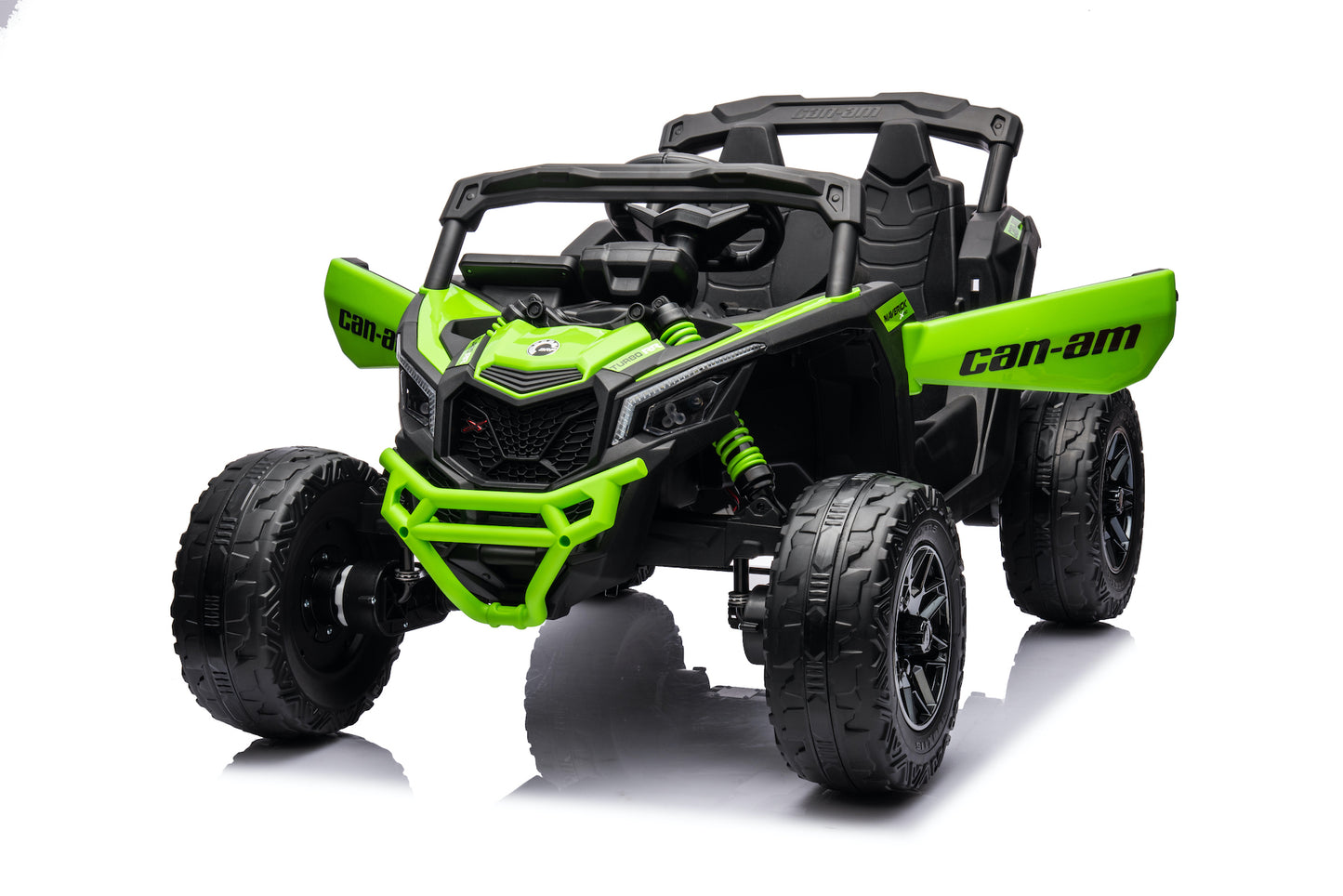 Licensed 24V Can-Am Maverick Kids Electric Ride on UTV Buggy with Remote - Green