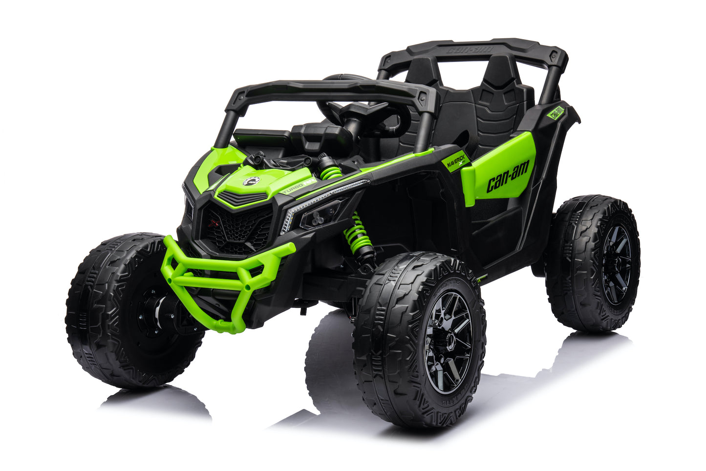 Licensed 24V Can-Am Maverick Kids Electric Ride on UTV Buggy with Remote - Green