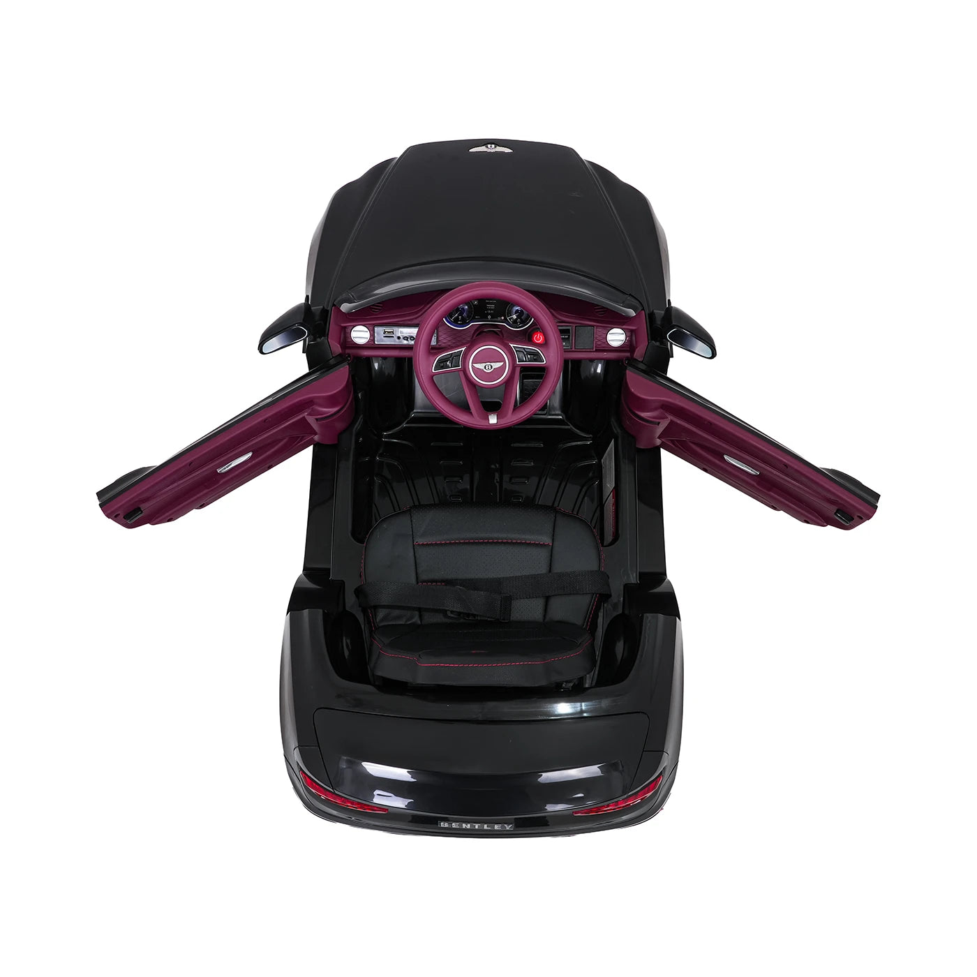 Bentley Bentayga Kids 12v Ride On Car with Remote in Black - Leather Seat & EVA Wheels