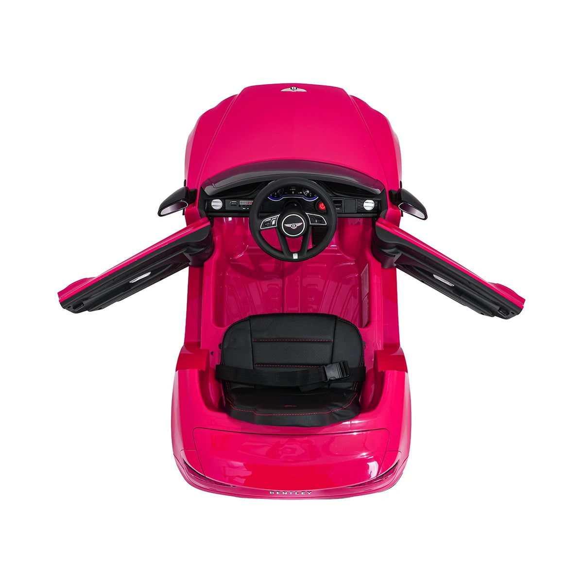 Bentley Bentayga S Kids 12v Ride On Car with Remote in Pink - Leather Seat & EVA Wheels