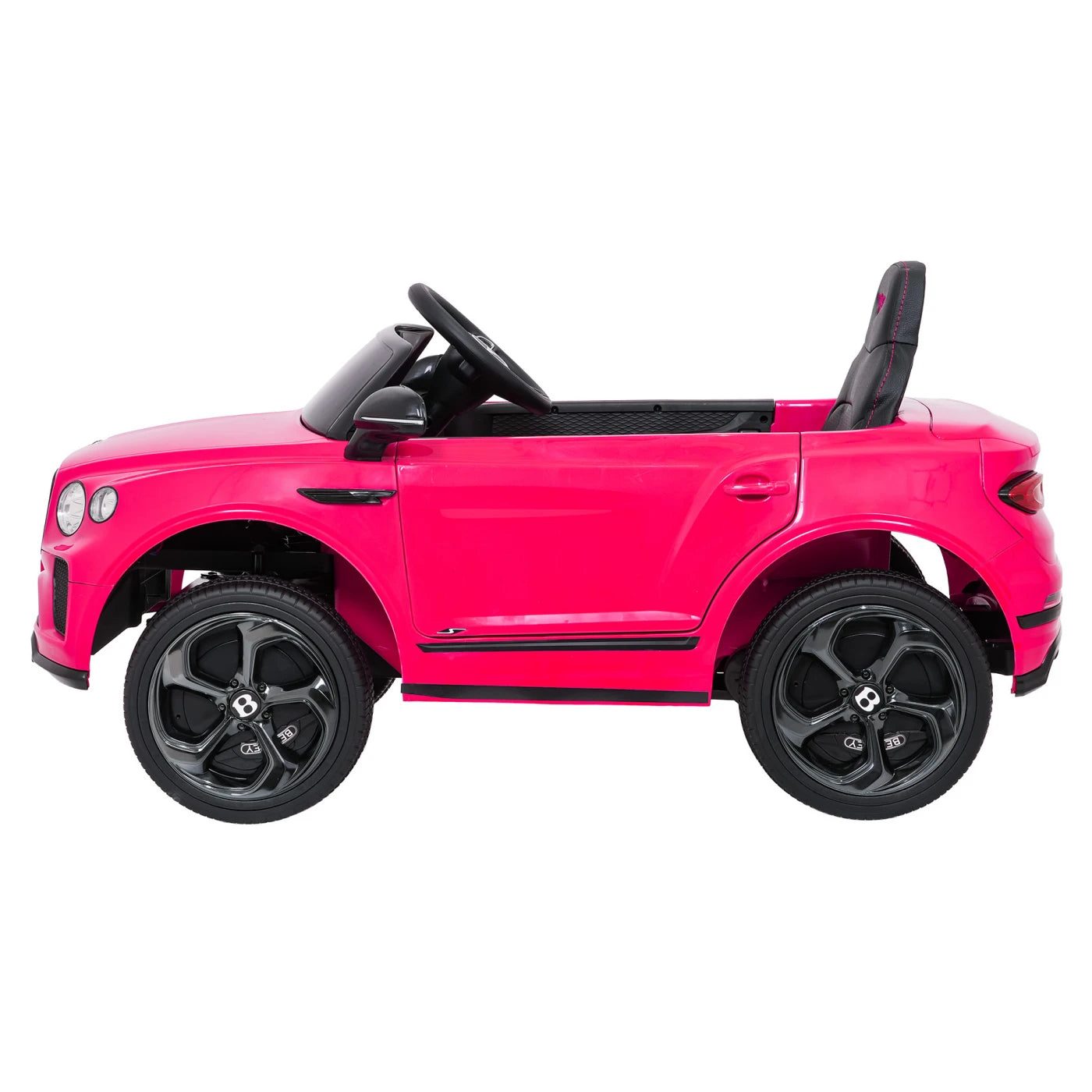 Bentley Bentayga S Kids 12v Ride On Car with Remote in Pink - Leather Seat & EVA Wheels