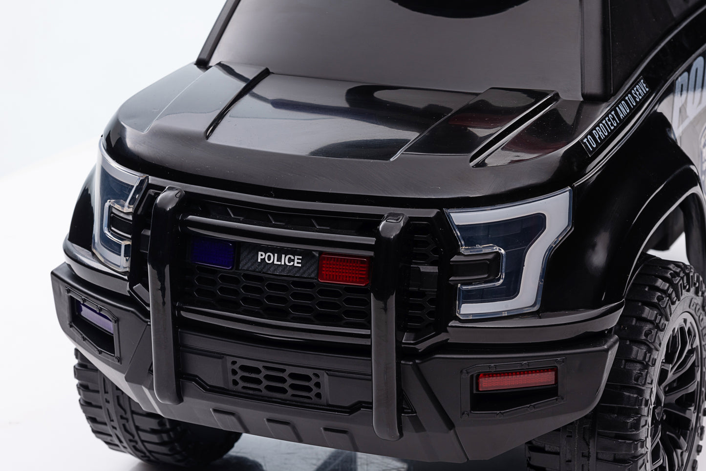 New Police Car Push Along Foot to Floor Ride on for Kids Black