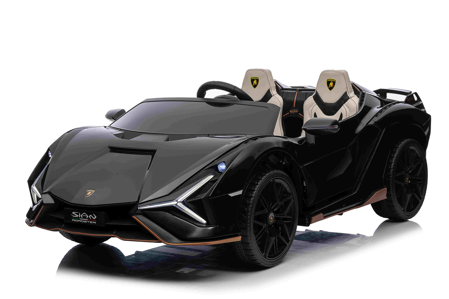 Lamborghini Sian XXL 2 Seater 24V Kids Ride on Car with Remote & Drift Mode - Metallic Black