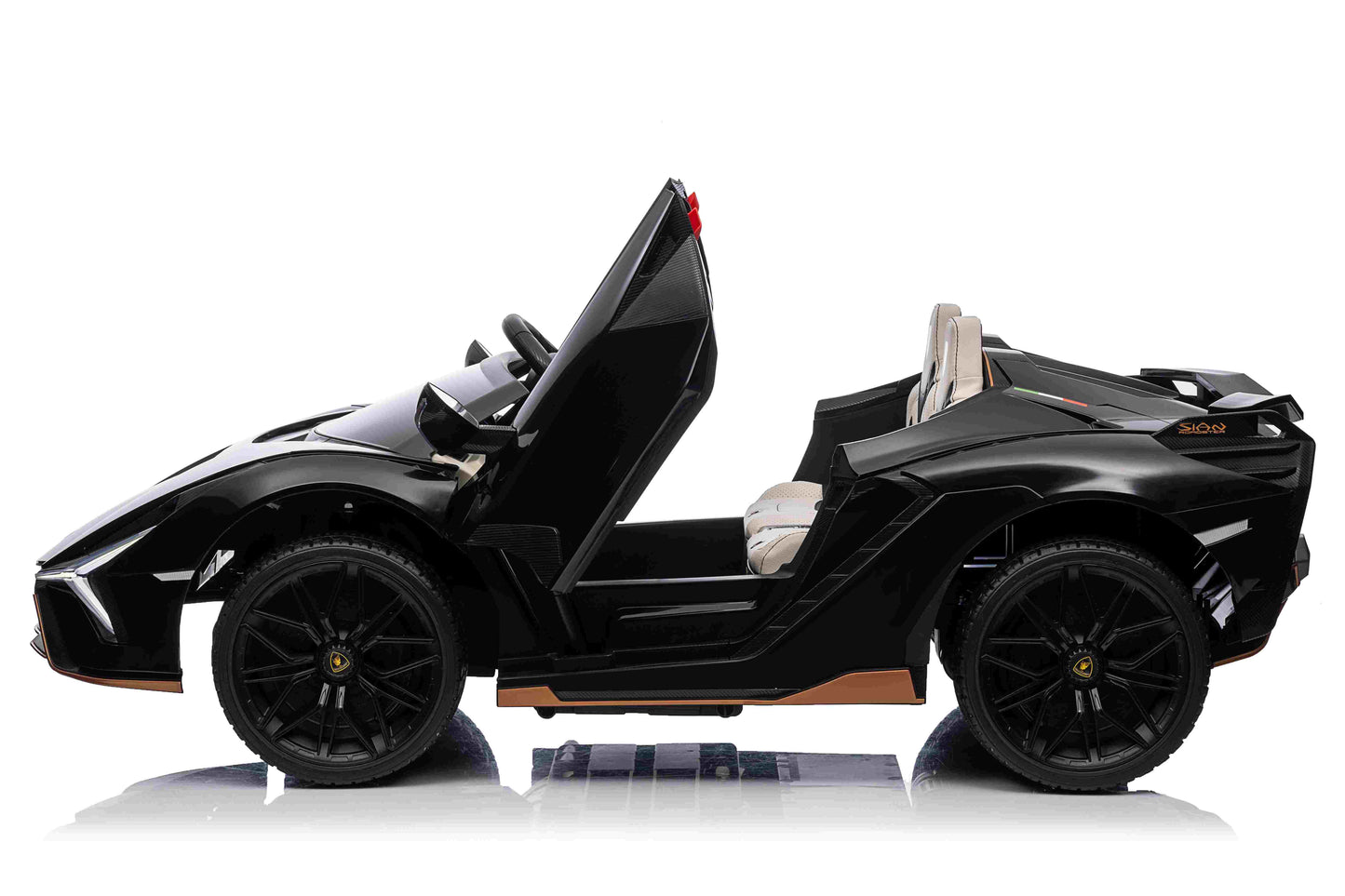 Lamborghini Sian XXL 2 Seater 24V Kids Ride on Car with Remote & Drift Mode - Metallic Black