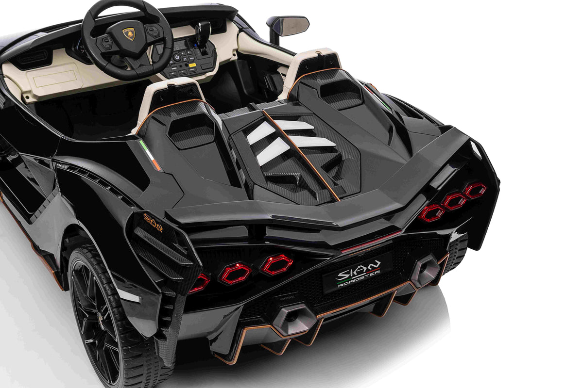 Lamborghini Sian XXL 2 Seater 24V Kids Ride on Car with Remote & Drift Mode - Metallic Black