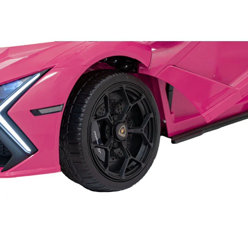 Lamborghini Revuelto 12V Kids Ride on Car With Remote Leather Seats EVA Wheels - Pink