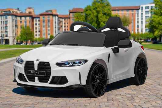 Licensed BMW M4 Electric 12V Kids Ride on Toy Car With Remote - White