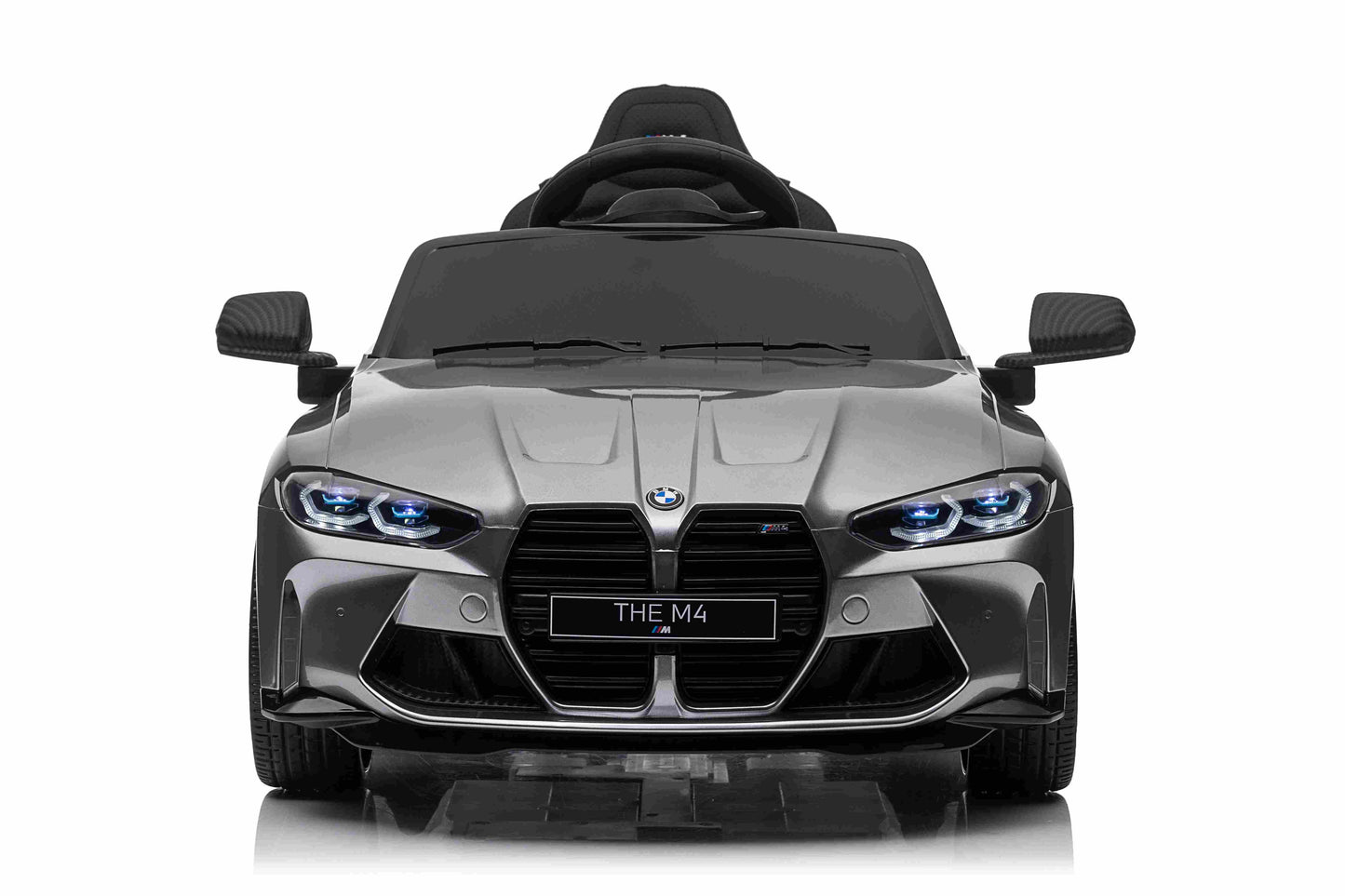 Licensed BMW THE M4 12V Kids Ride on Electric Car With Remote - Metallic Silver