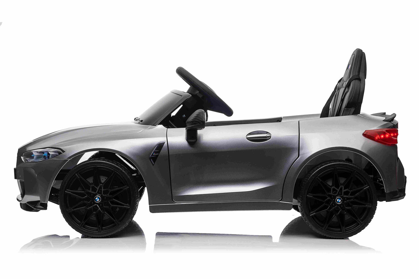 Licensed BMW THE M4 12V Kids Ride on Electric Car With Remote - Metallic Silver