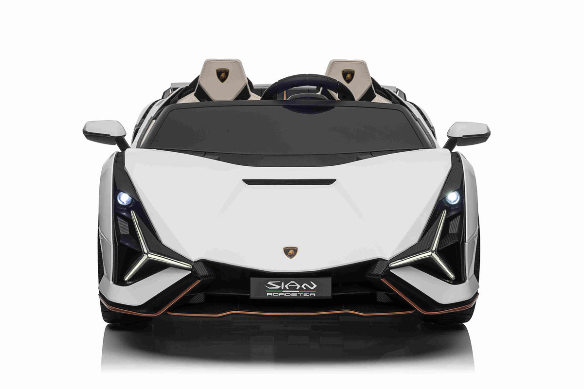 Lamborghini Sian XXL 2 Seater 24V Kids Ride on Car with Remote & Drift Mode - White