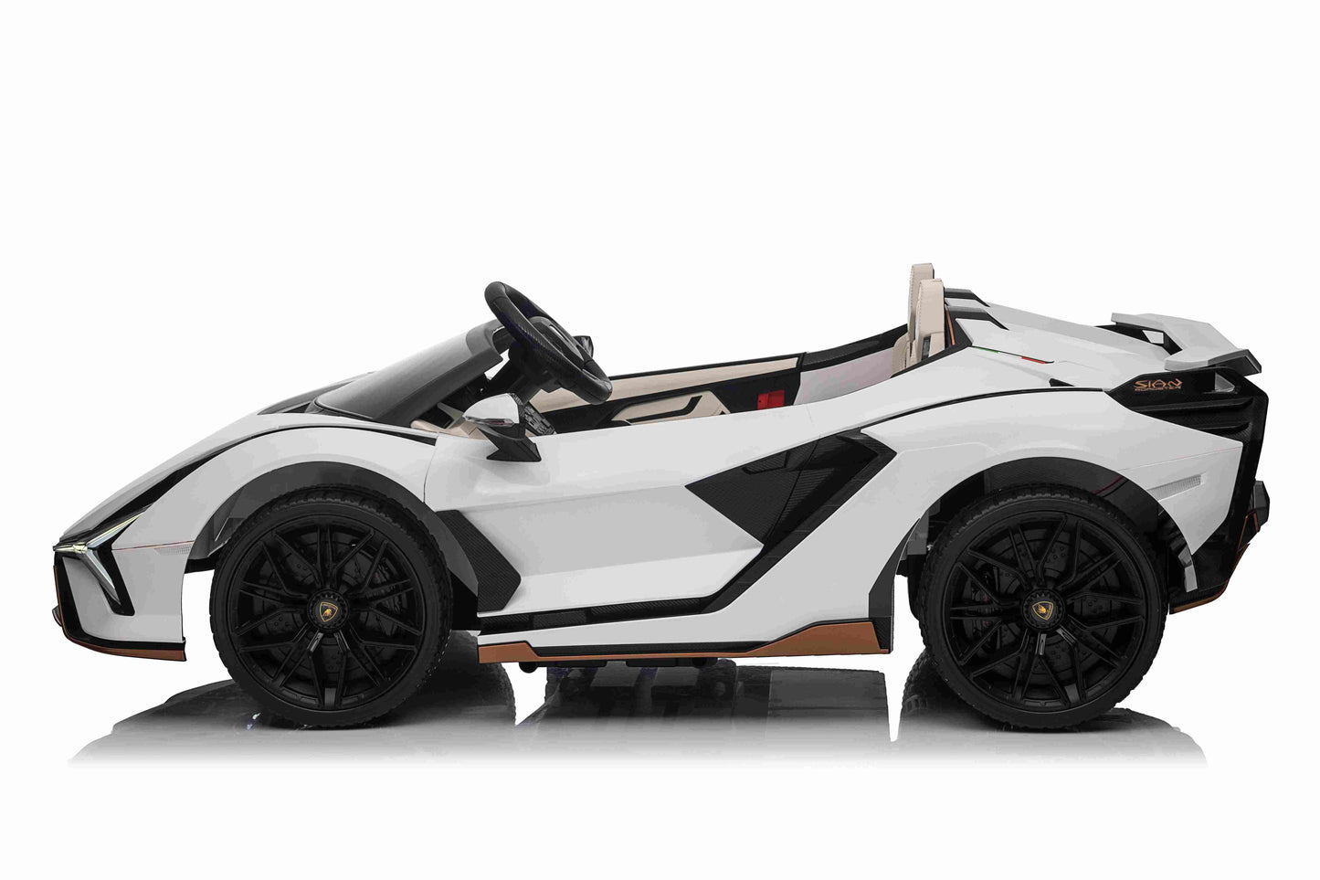 Lamborghini Sian XXL 2 Seater 24V Kids Ride on Car with Remote & Drift Mode - White