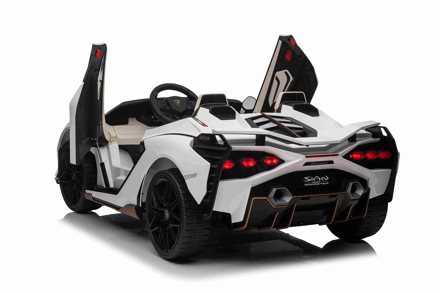 Lamborghini Sian XXL 2 Seater 24V Kids Ride on Car with Remote & Drift Mode - White