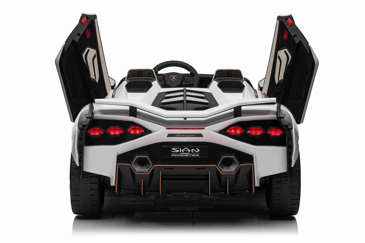 Lamborghini Sian XXL 2 Seater 24V Kids Ride on Car with Remote & Drift Mode - White