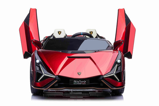 Lamborghini Sian XXL 2 Seater 24V Kids Ride on Car with Remote & Drift Mode - Metallic Red