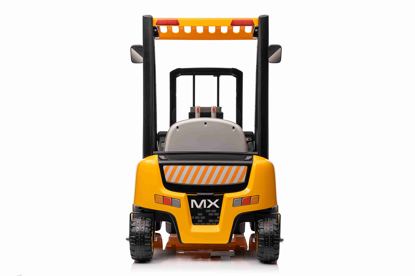 Kids 12V Forklift with Remote Ride On Truck - Liftable Forks - Swivel Wheels - Yellow