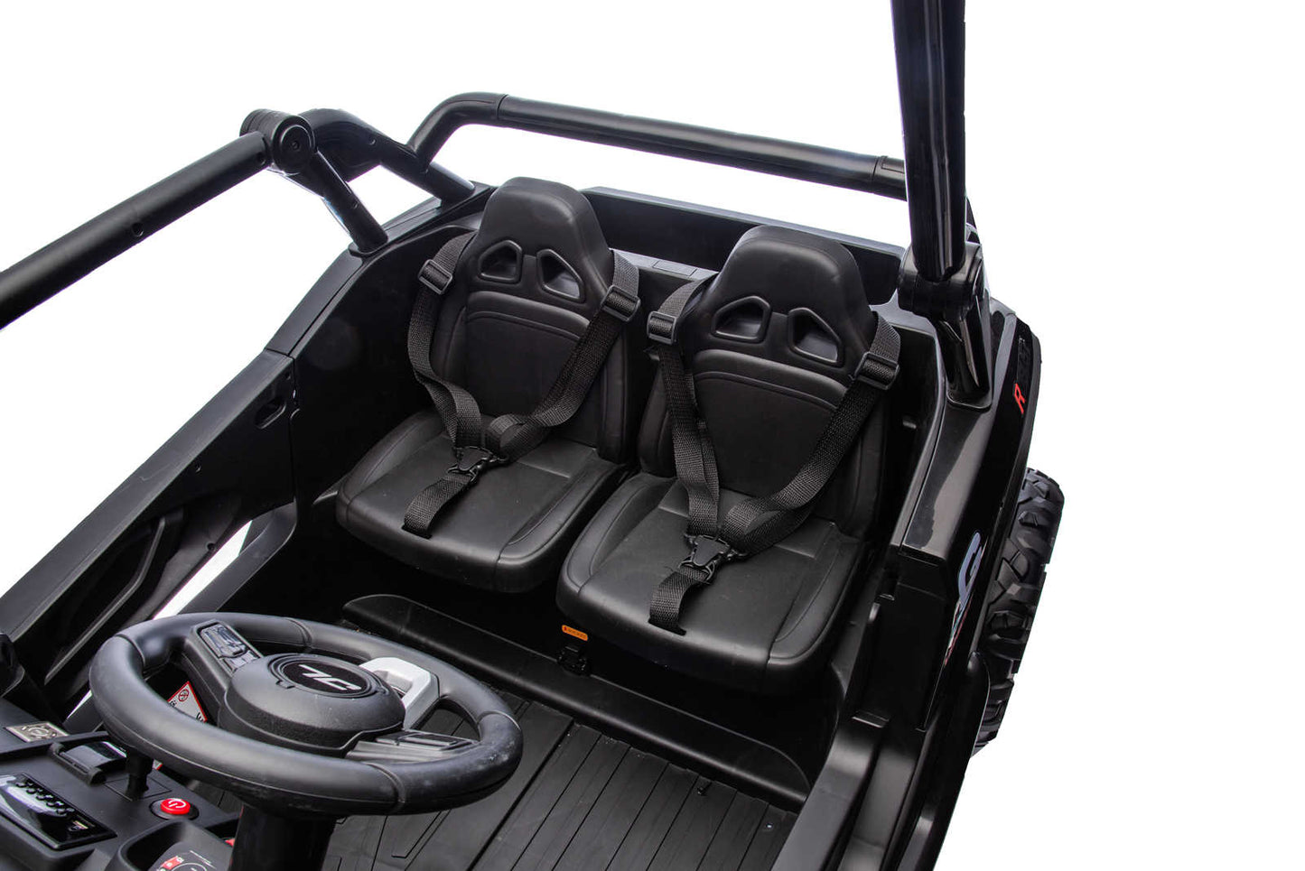 24v Kids Ride on Two Seater Buggy With Remote Desert UTV with 4 x Motors - Black