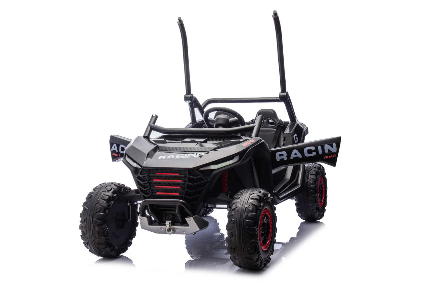 24v Kids Ride on Two Seater Buggy With Remote Desert UTV with 4 x Motors - Black