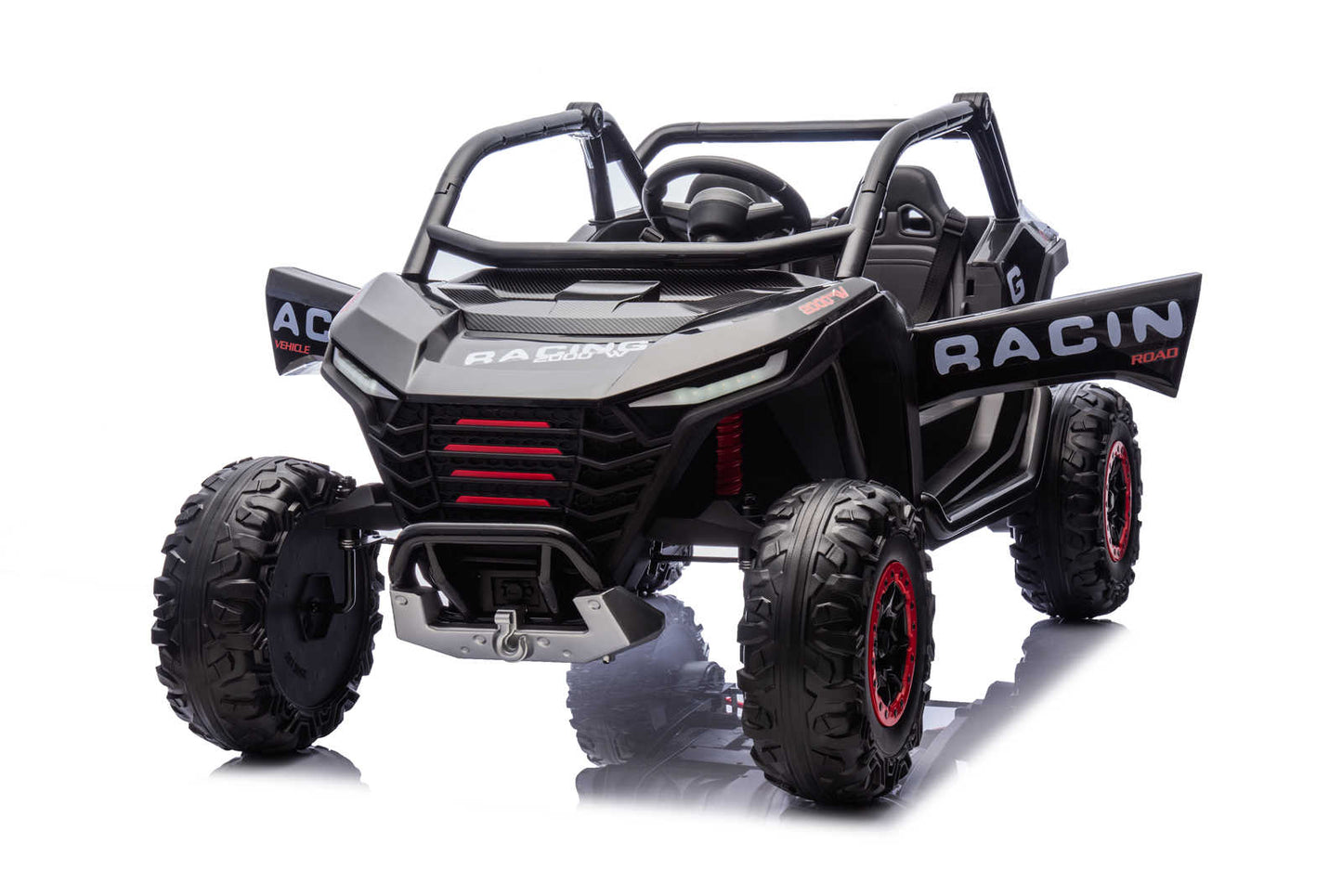24v Kids Ride on Two Seater Buggy With Remote Desert UTV with 4 x Motors - Black