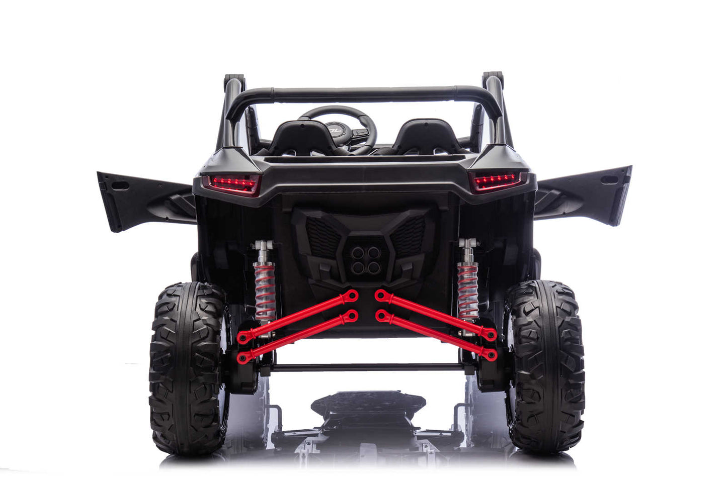 24v Kids Ride on Two Seater Buggy With Remote Desert UTV with 4 x Motors - Black