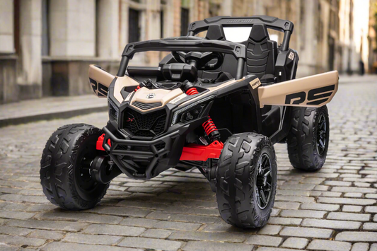 New 24v Kids Ride on Buggy Electric Can Am Maverick UTV with Remote - Khaki
