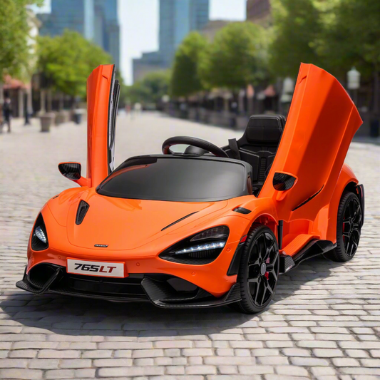 Mclaren 765LT Electric 12V Kids Ride on Toy Car With Remote - Orange