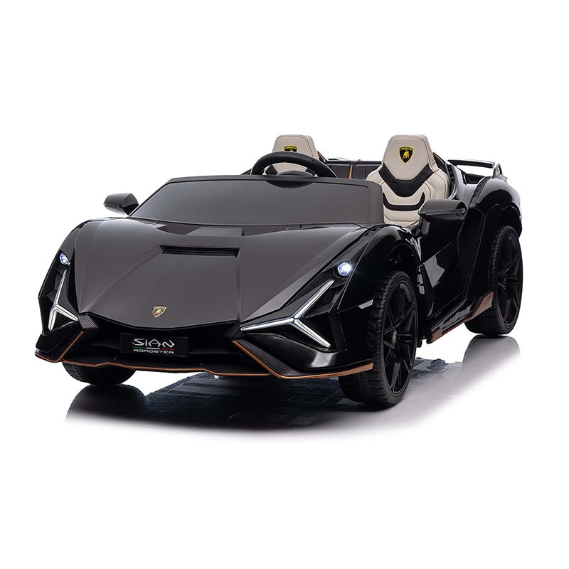 Lamborghini Sian XXL 2 Seater 24V Kids Ride on Car with Remote & Drift Mode - Metallic Black