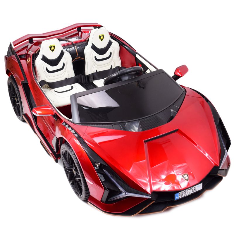 Lamborghini Sian XXL 2 Seater 24V Kids Ride on Car with Remote & Drift Mode - Metallic Red