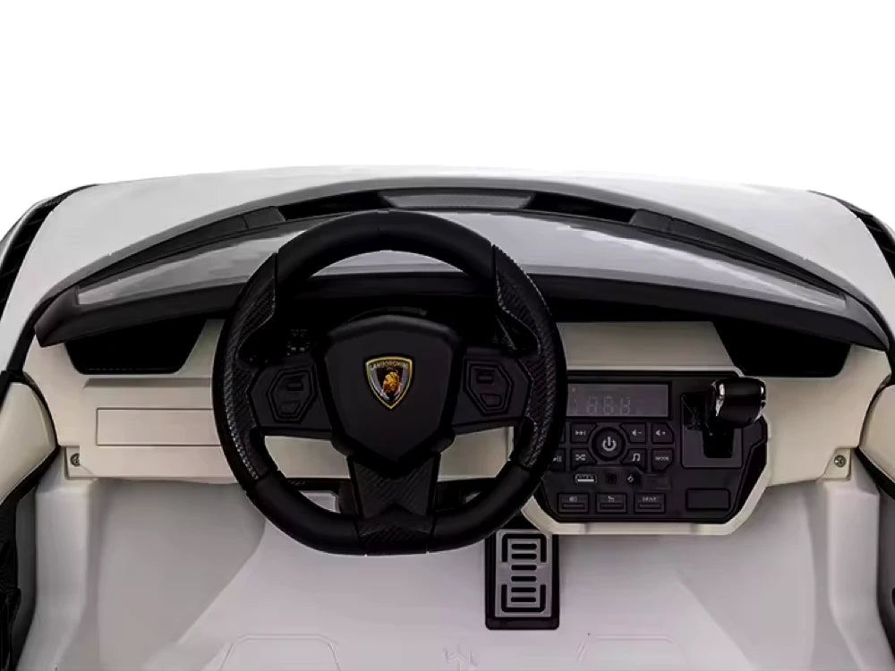 Lamborghini Sian XXL 2 Seater 24V Kids Ride on Car with Remote & Drift Mode - White