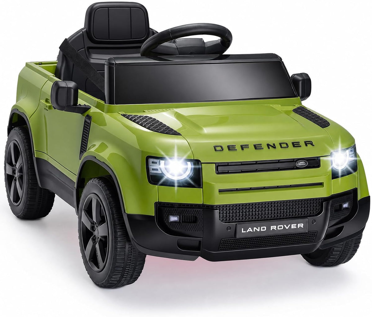 12V Land Rover Defender Octa Kids Ride On Car with Remote in Green - Leather Seat & EVA Wheels (Copy) (Copy)