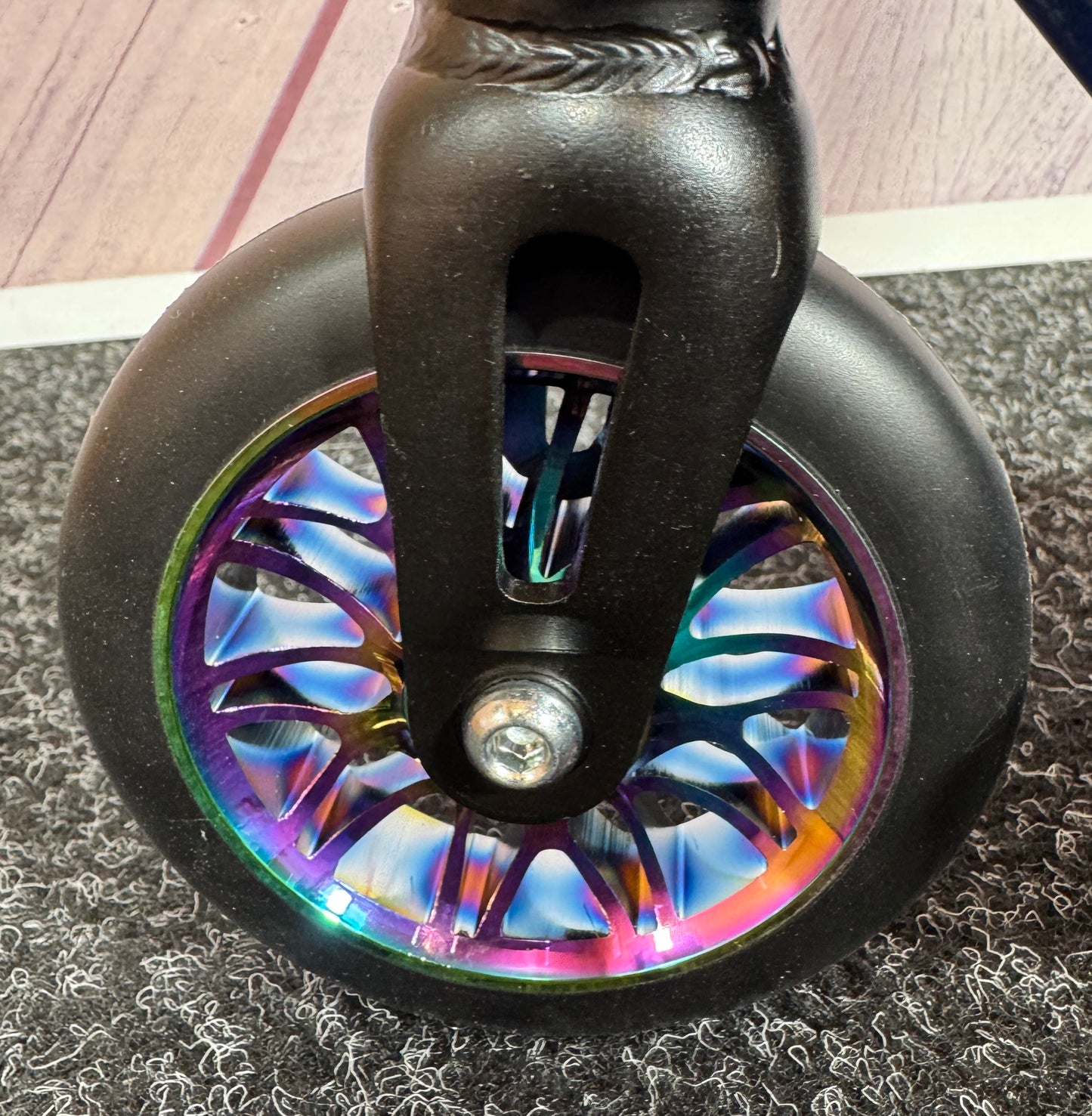 Smart Tech Stunt Scooter Aluminium Clamp Alloy Core Wheels and Deck - Blue