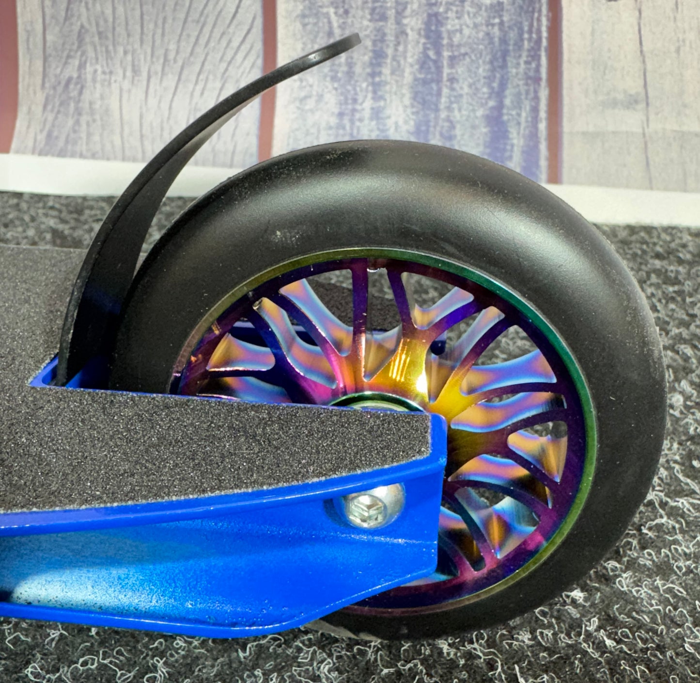Smart Tech Stunt Scooter Aluminium Clamp Alloy Core Wheels and Deck - Blue