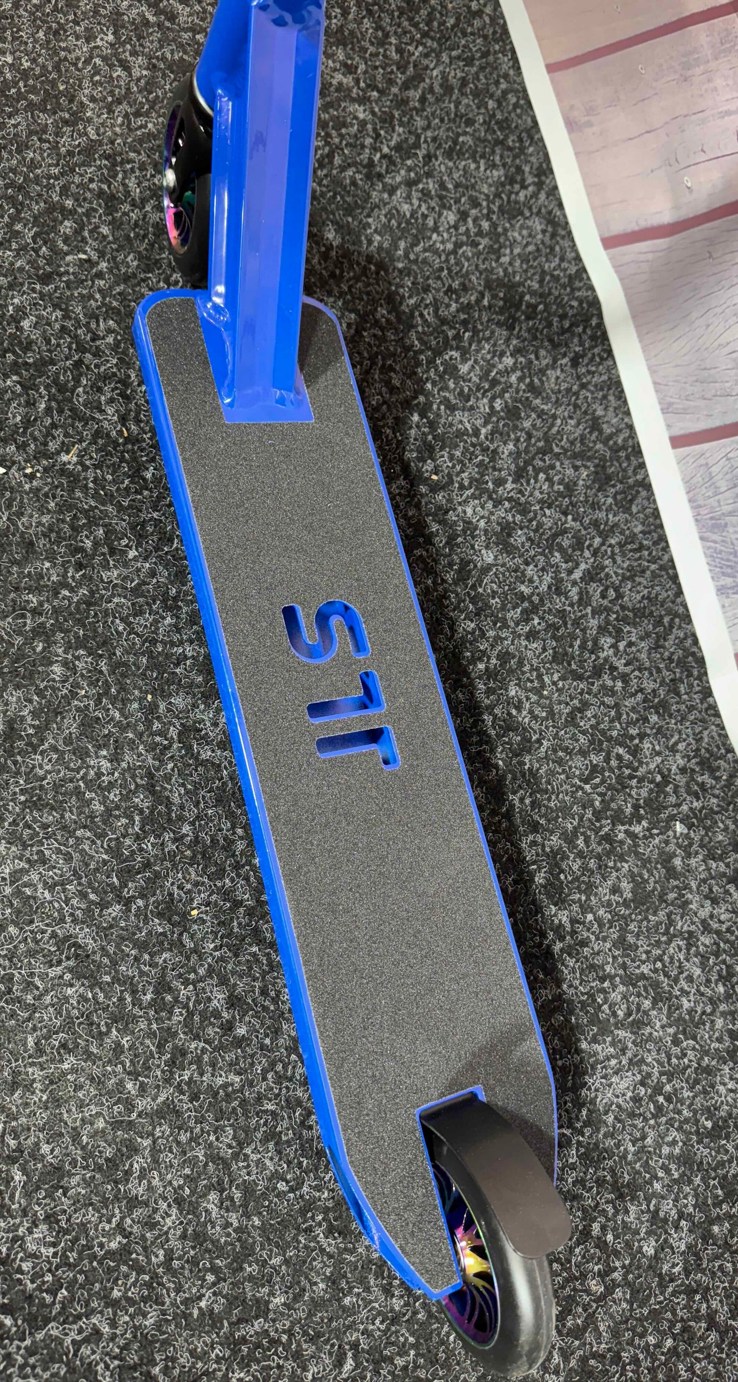 Smart Tech Stunt Scooter Aluminium Clamp Alloy Core Wheels and Deck - Blue