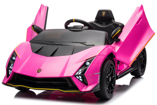 Licensed Lamborghini Autentica 12V Kids Ride on Car With Remote - Pink