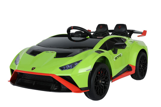 Lamborghini Huracan STO Electric 24V Children Ride on Car With Remote - Green