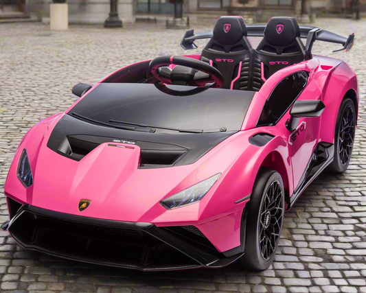24V Kids Electric Ride on Car With Remote Lamborghini Huracan STO Drift - Pink