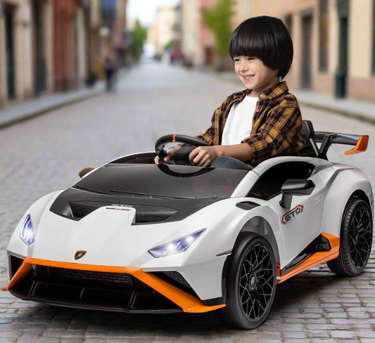 Lamborghini 24V Kids Electric Ride on Car With Remote Huracan STO Drift - White