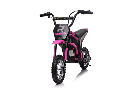 Ride on 24V Kids Electric Motorbike 350W Motors with Twist Grip Throttle - Pink
