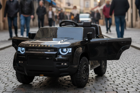 24V Land Rover Defender Octa 2 Seater Ride On Car with Remote in Black