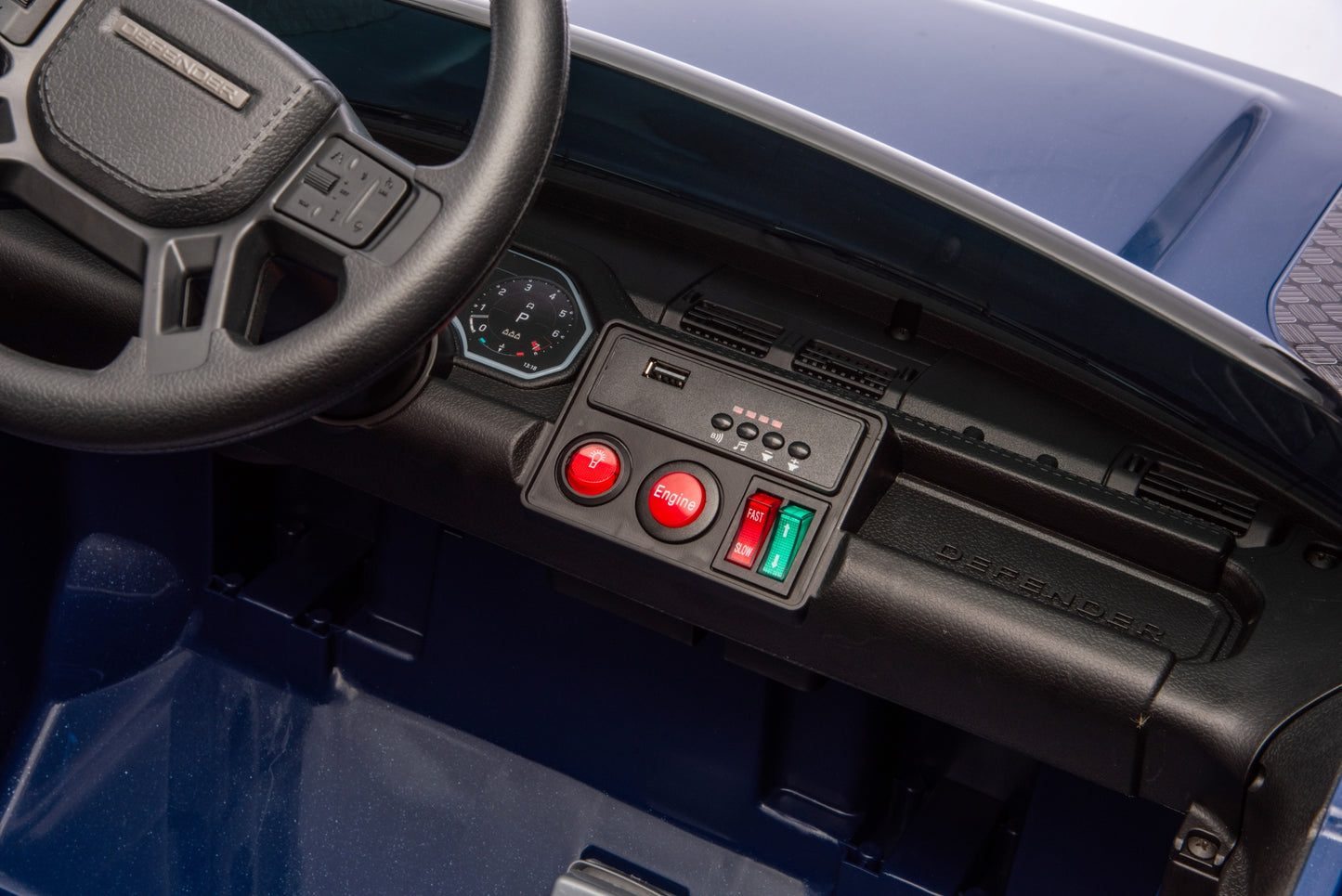 Land Rover Defender Octa 2 Seater 24V Ride On Car with Remote in Blue