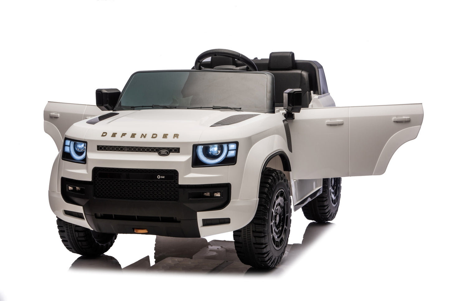 24V Land Rover Defender Octa 2 Seater Ride On Car with Remote in White