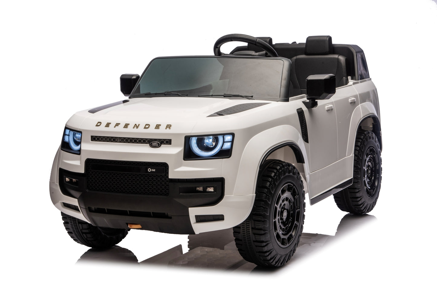 24V Land Rover Defender Octa 2 Seater Ride On Car with Remote in White