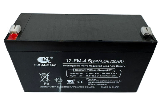 24v-4.5ah Rechargeable Battery for Ride on Kids Electric Cars Jeeps Quad Bikes 12-FM-4.5(24V4.4ah/20Hr)