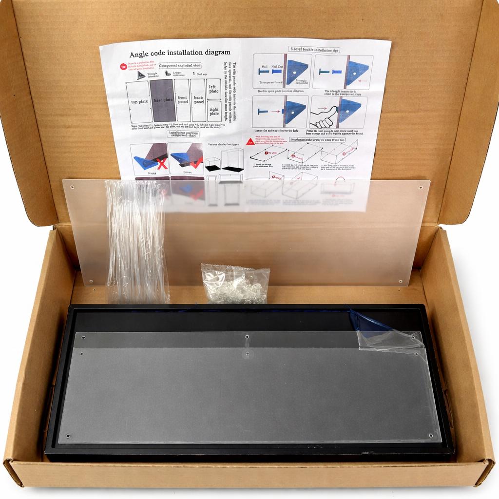 Large Acrylic Display Case Dustproof Protection Showcase Cube Collectibles Show Box
