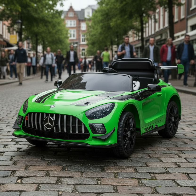 Licensed Mercedes Benz GT3 EVO 12v Kids Ride on Car with Remote - Green
