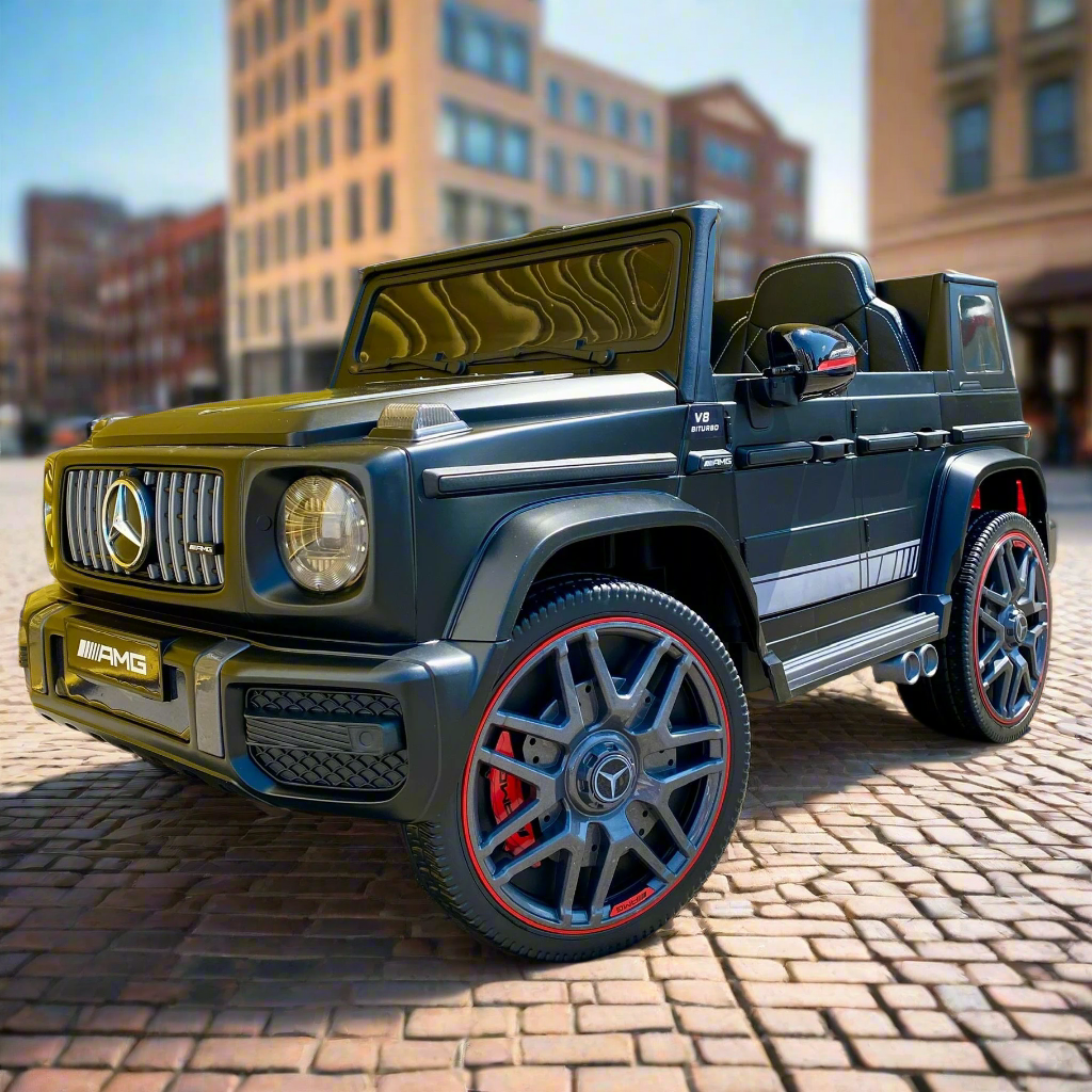 Licensed Mercedes G63 12v Kids Ride on Car SUV with Remote - Matt Black