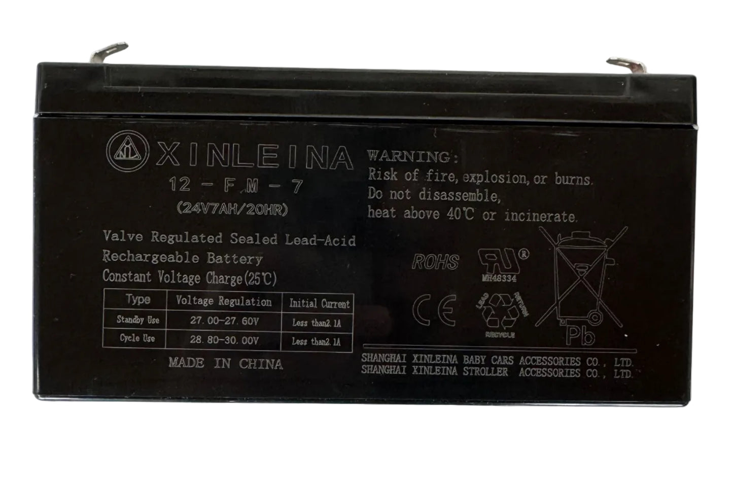 24v-7ah Rechargeable Battery for Ride on Kids Electric Cars Quad Bikes 12-FM-7(24V7.0ah/20Hr)