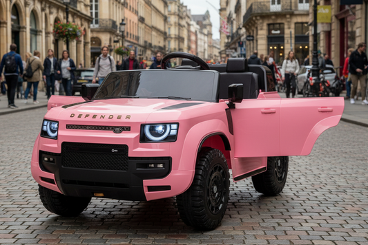 Land Rover Defender Octa 2 Seater 24V Ride On Car with Remote in Pink