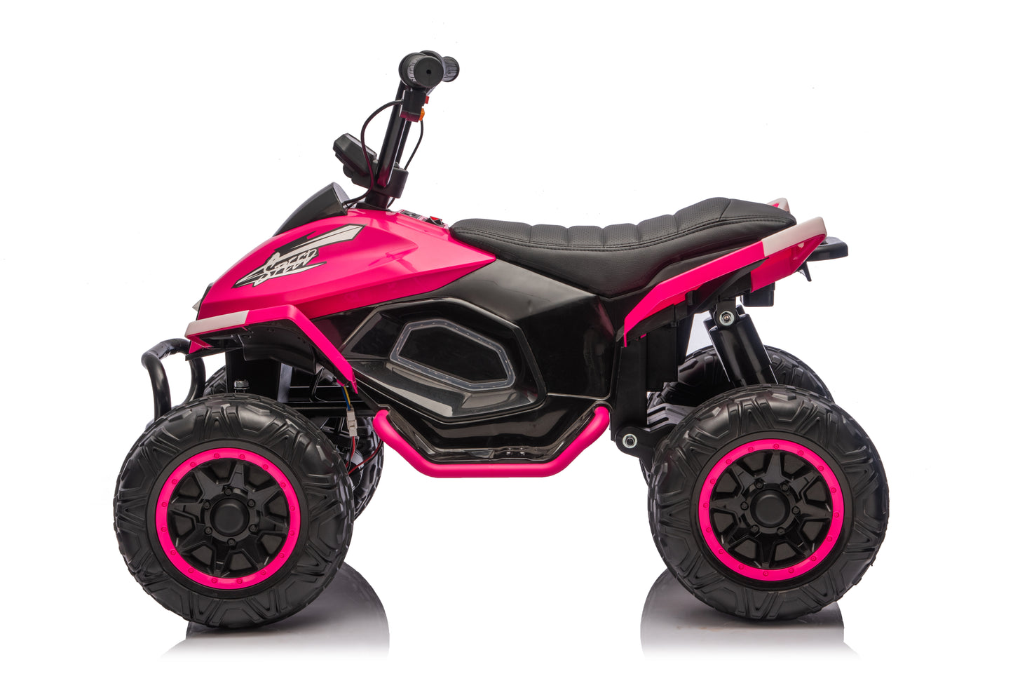 24V Kids Ride on Electric Quad Bike ATV 2x200W Motors EVA Wheels Dark Pink