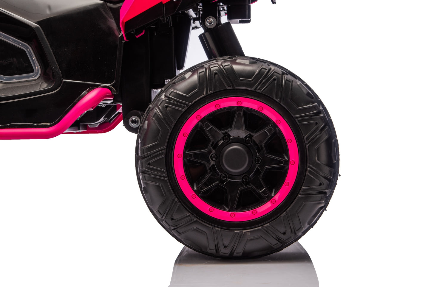 24V Kids Ride on Electric Quad Bike ATV 2x200W Motors EVA Wheels Dark Pink